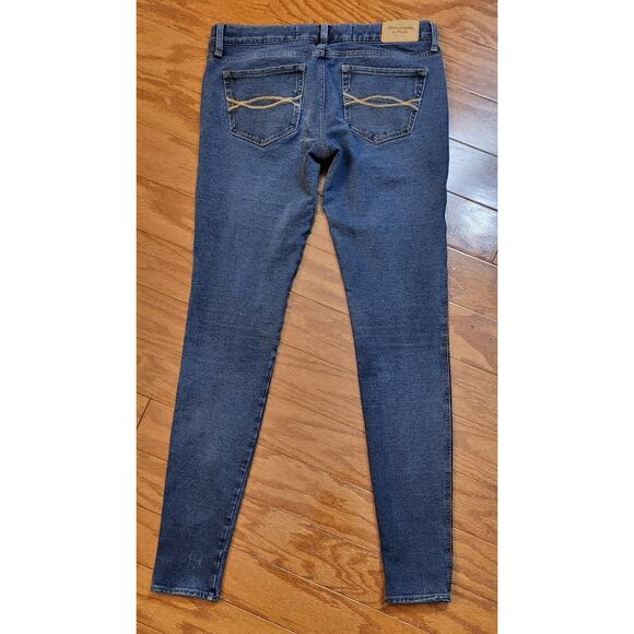 Abercrombie Fitch A&F Skinny Jeans Juniors (0R) 25X29 Stretch Med Wash - Picture 8 of 16